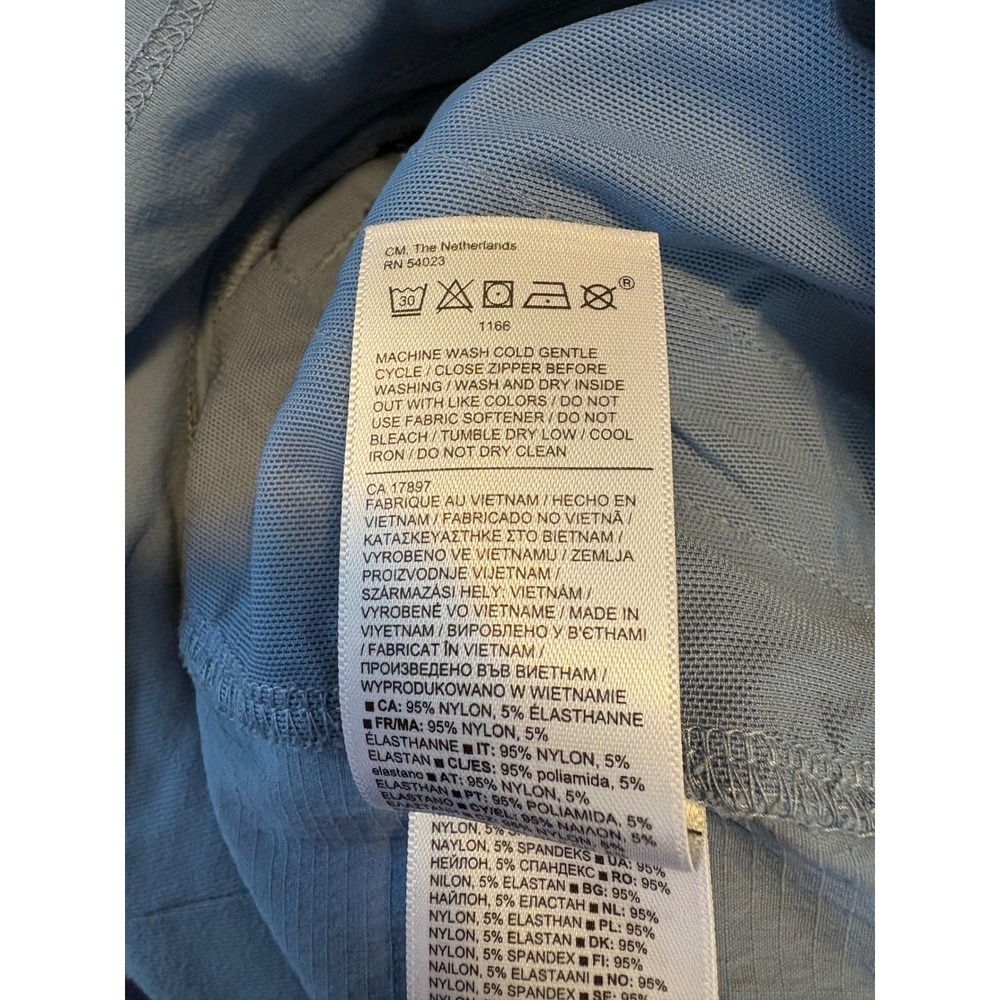 Athleta Trekkie North Jogger Pants Blue Size 4 Nylon Spandex Zip Pockets - Picture 7 of 7